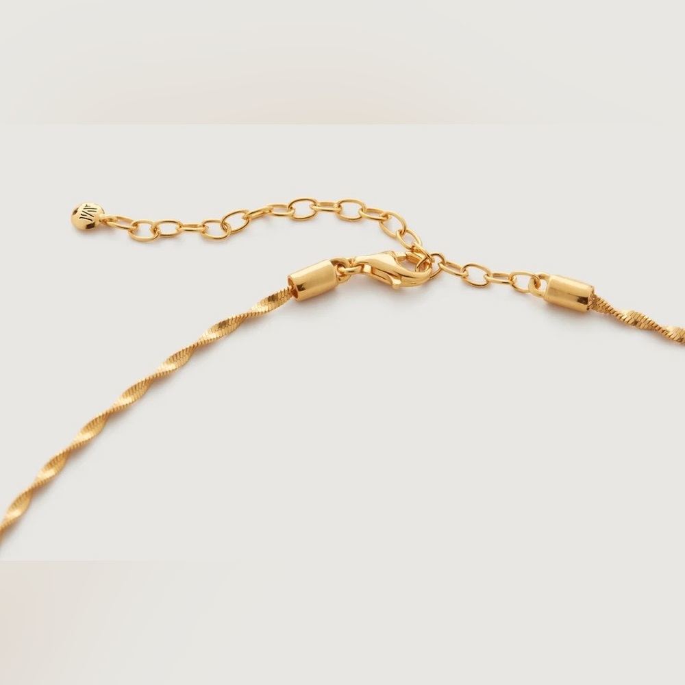 Monica Vinader Disco Chain Necklace 18-20” 18K Gold Vermeil Adjustable - Picture 2 of 7